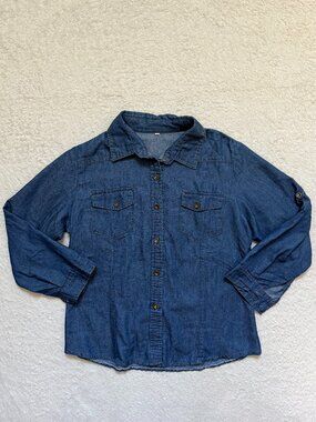 Denim Button-Up Shirt